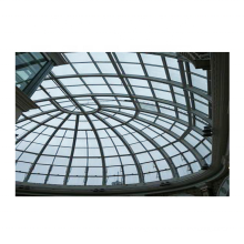 Prefab Steel Space Frame Skylight Roof Glass Cover Atrium Dome Roof